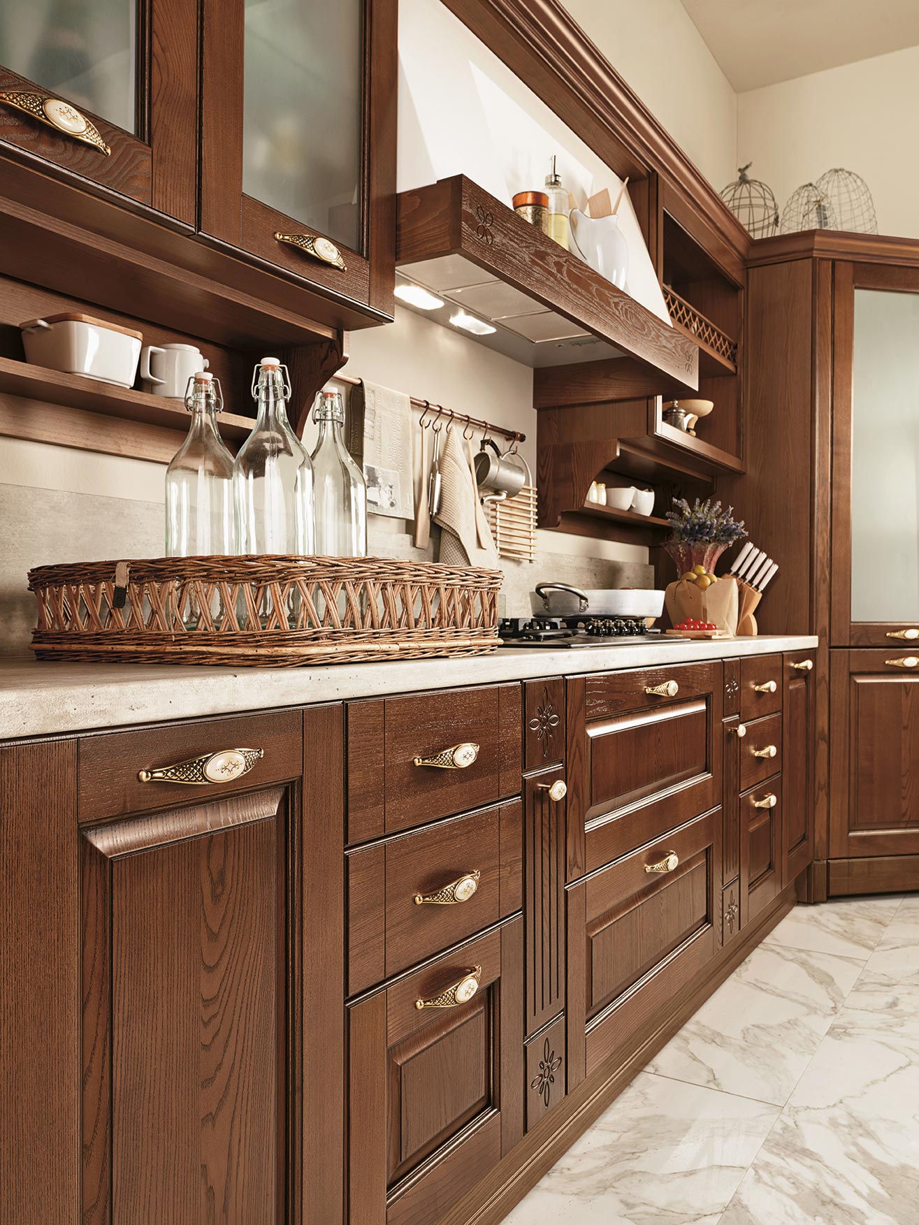 Cucina composizione armonia materiali equilibrati colori caldi pag 4b