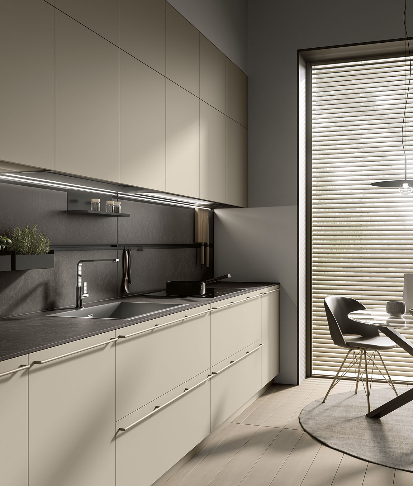 Cucina moderna isola centrale legno marmo kitchen7 pag 126 quadra