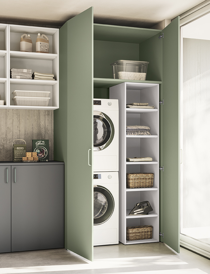 Arredamento parete divisorio golf utility space mobili di servizio go u02 p21