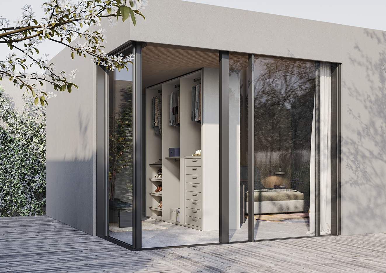 La résidence chaleureuse et matérielle