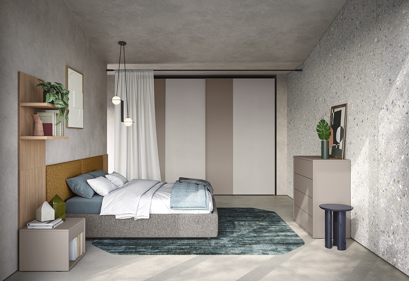 Arredamento casa tendenza stile n&d night space habitat residenza calda go n09 p76 77