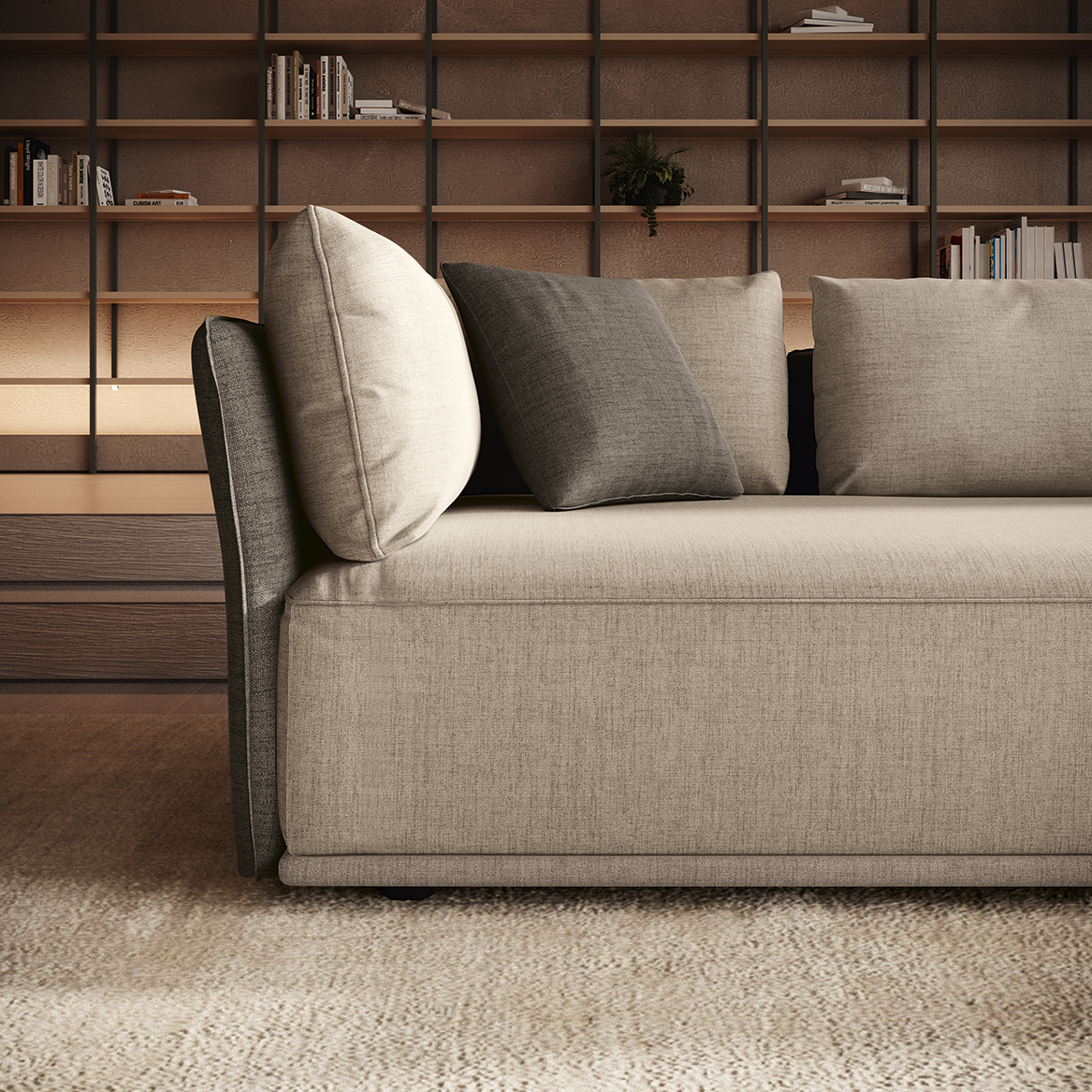 Divano moderno living imbottito minimalista sp gen dom p105a