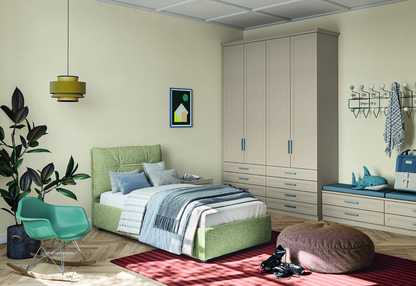 Armadi classico design camerette armadio battente ar nme ac002 p20 21