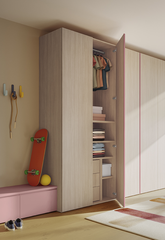 Armadi design camerette armadio battente go k02 p24