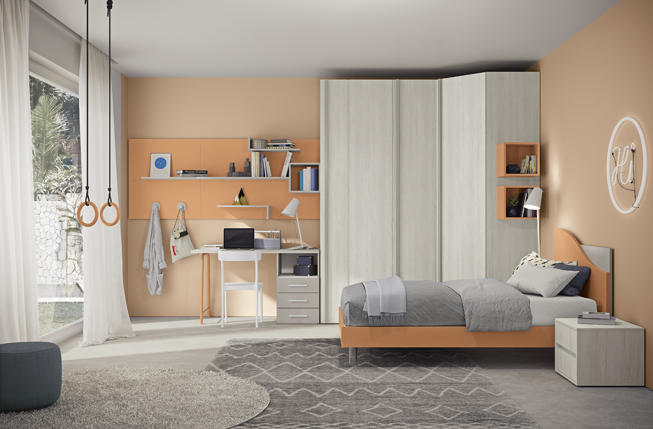 Armadi design camerette armadio battente vo kid c0114 p68 69