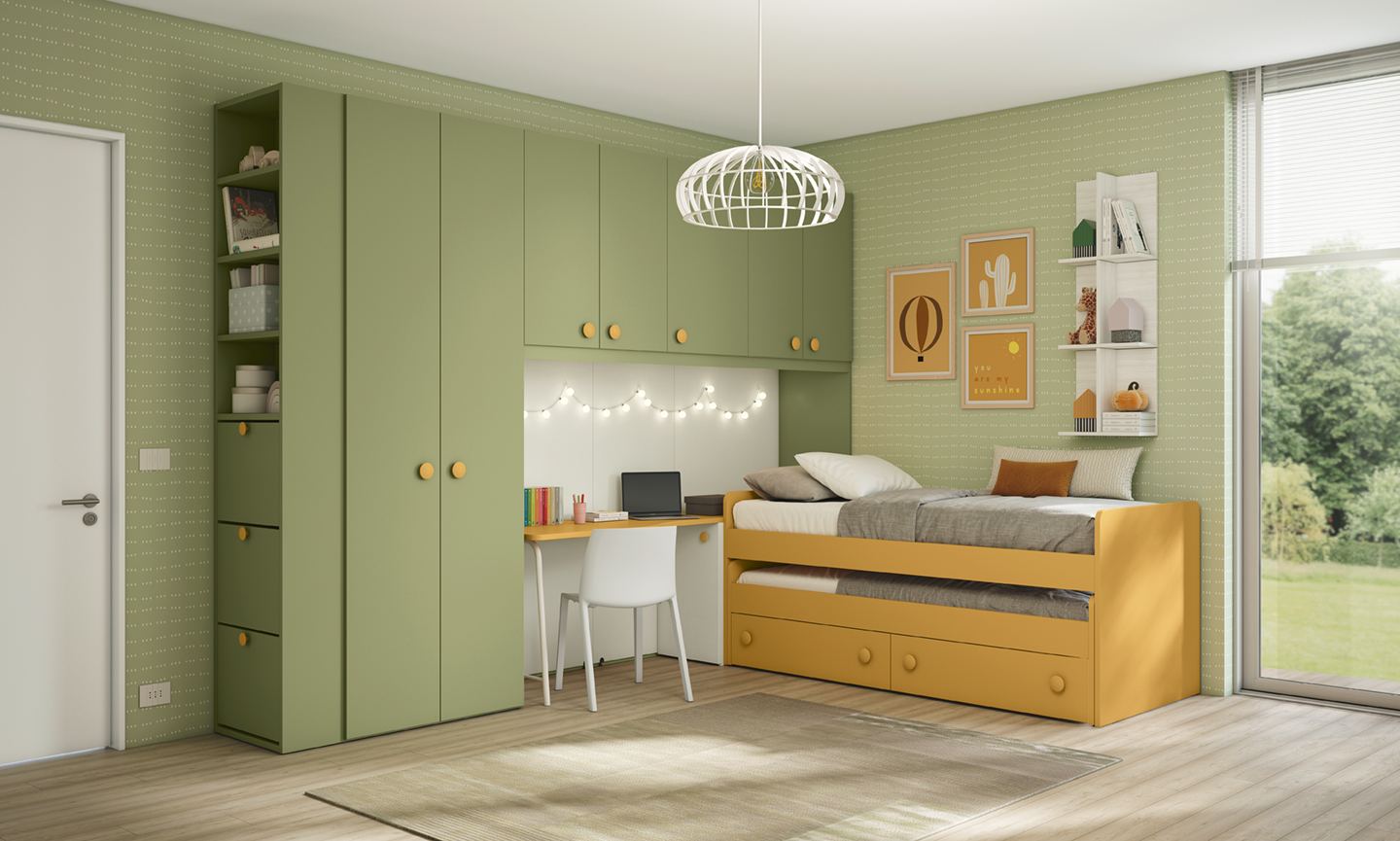 Armadi design camerette armadio ponte vo kid c024 p112 113