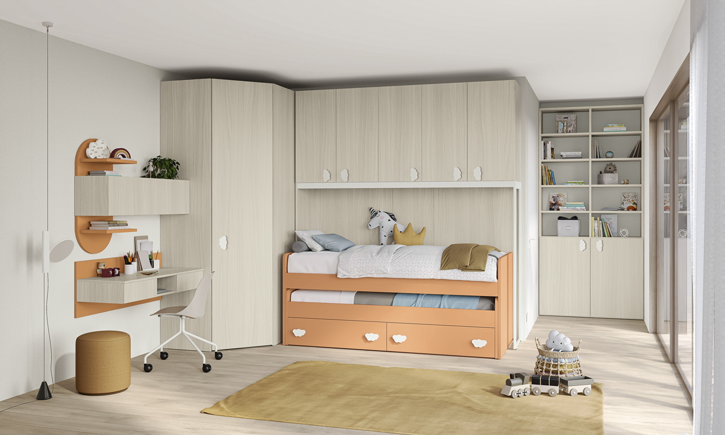 Armadi design camerette armadio ponte vo kid c026 p120 121