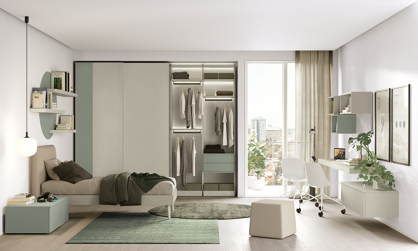 Armadi design camerette armadio scorrevole go y16 p132 133