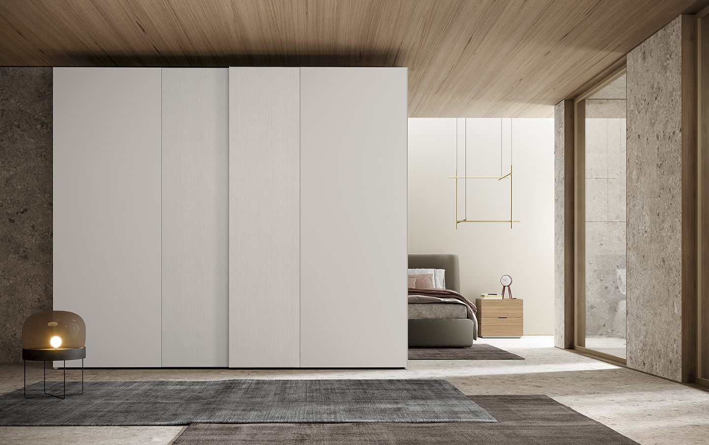 Armadi design moderni camera matrimonle ante scorrevoli go w16 p70 71