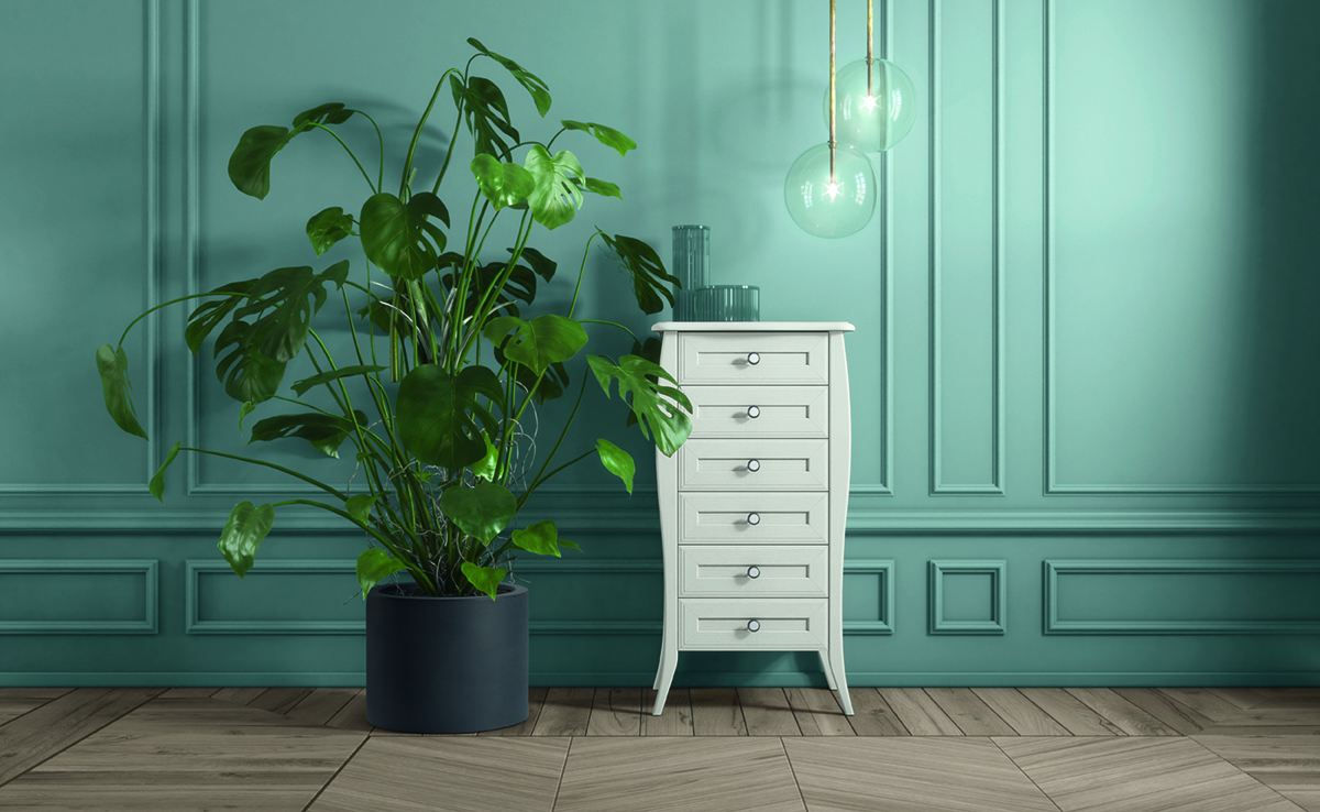 Cassettiera letto accessori design shabbychic arcadia ar mno am018 p134 135