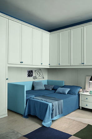 Divano letto design classico camere kids letto spazio ar nme ac032 p229b