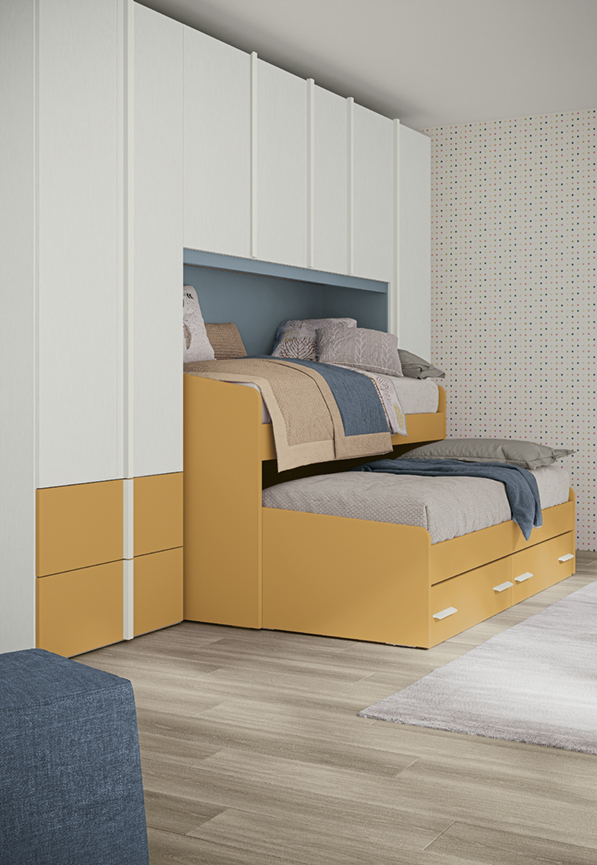 Letti multifunzione design moderni camere volo kids letto edge vo kid c029 p136