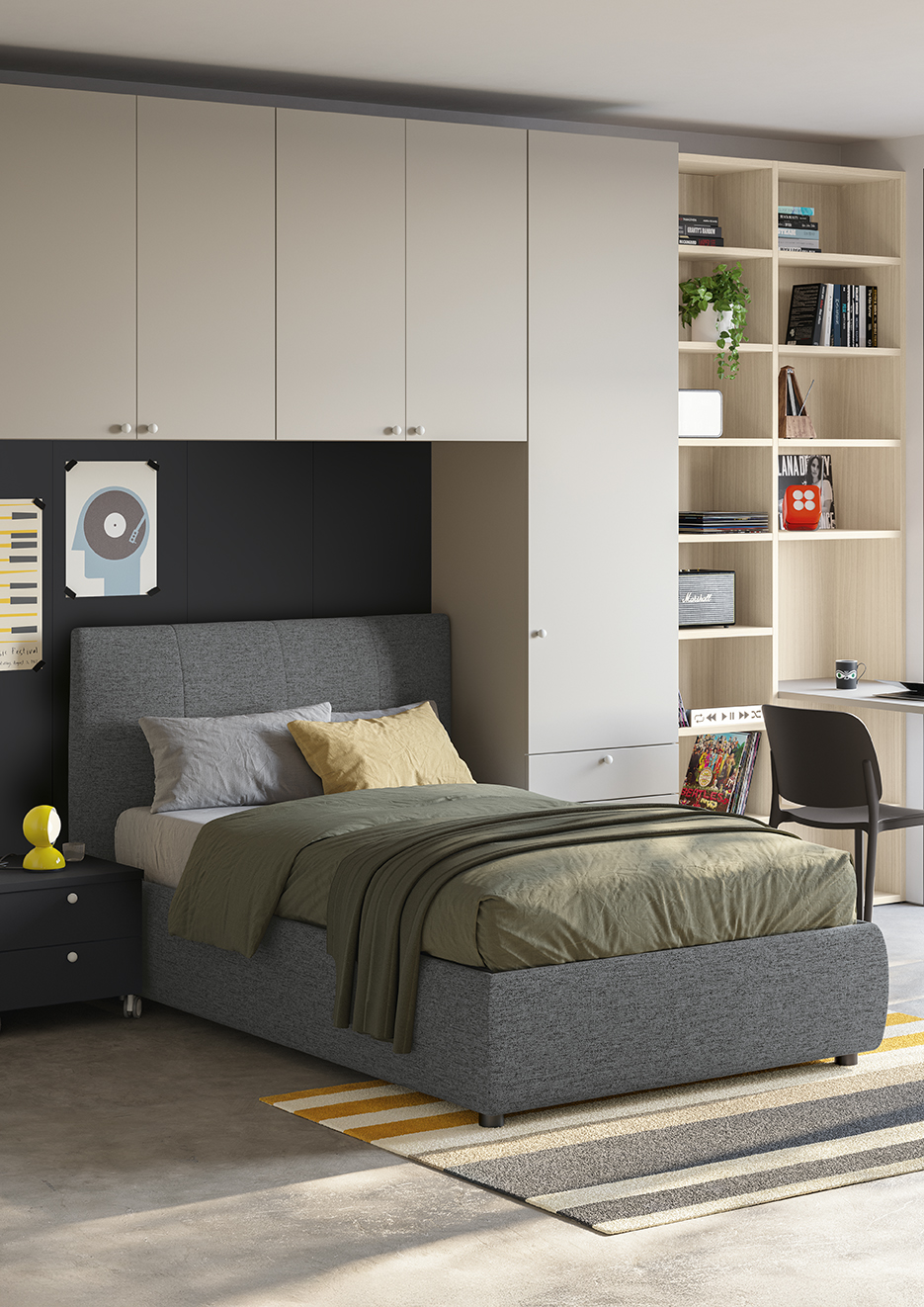 Letti singoli design moderni camere GOLF KIDS LETTO RAPSODY GGO Y107 P68