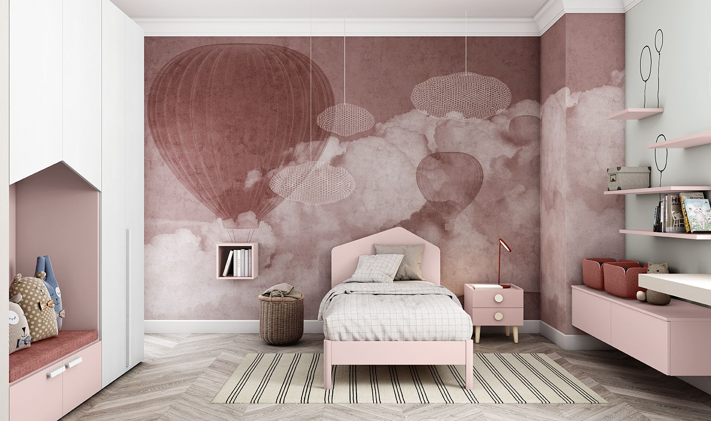 Letti singoli design moderni camere golf kids letto roof go k14 p111
