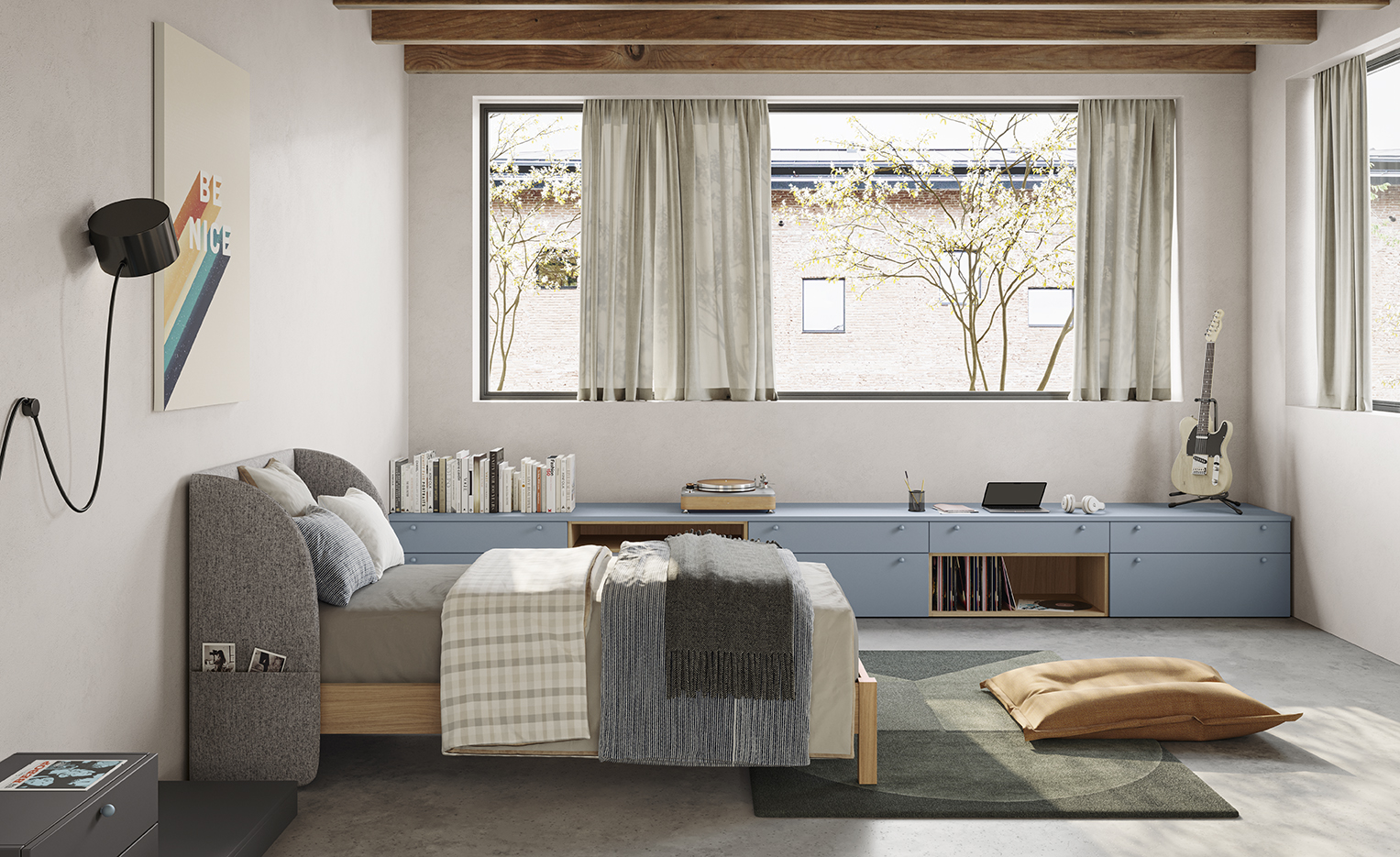 Letti singoli design moderni camere golf kid letto cuffiago y10 p86 87