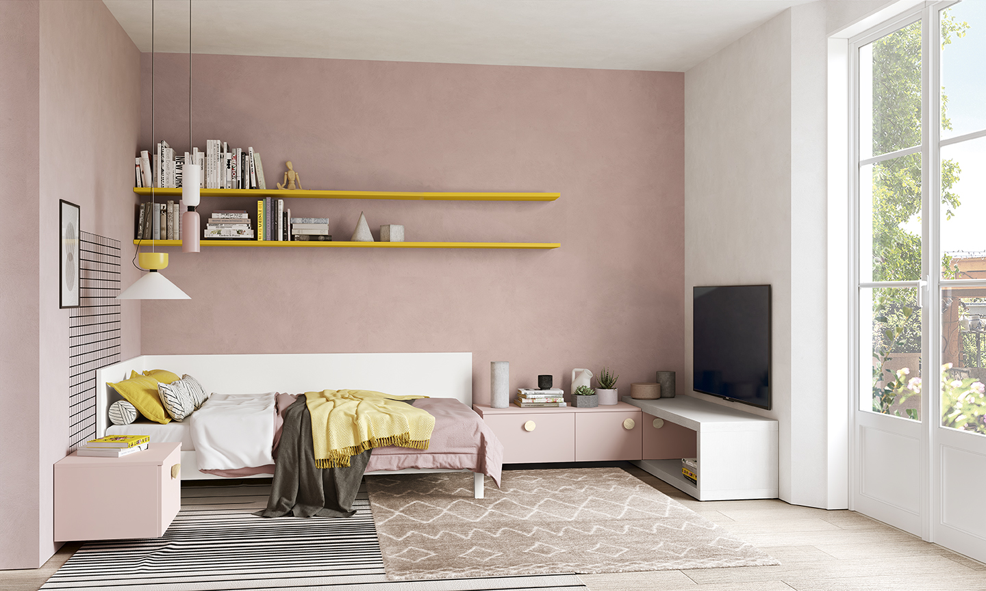 Letti singoli design moderni camere golf young letto elfo go y29 p216 217