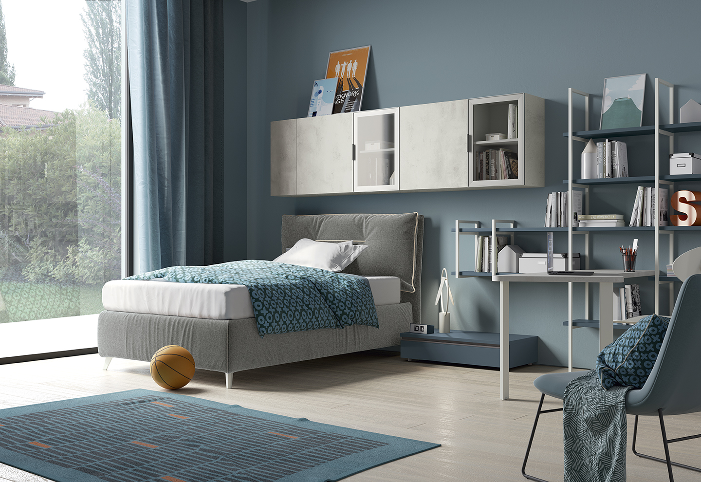 Letti singoli design moderni camere golf young letto kiss go y27 p196 197