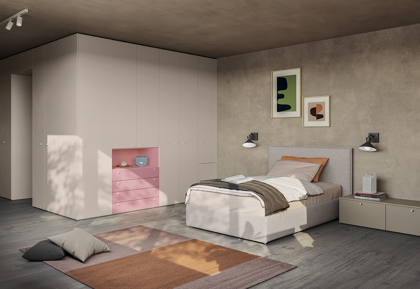 Letti singoli design moderni camere golf young letto twin go y11 p92 93