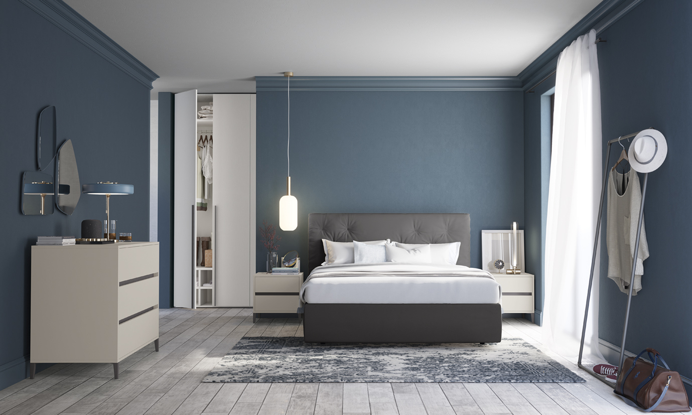 Letto design imbottito moderno go letto galaxy vo not m012 p64 65