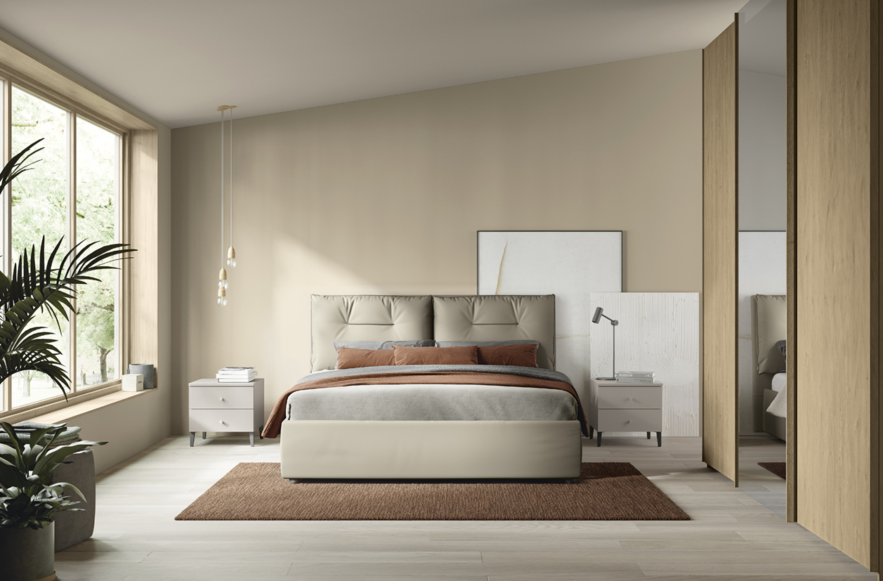 Letto design imbottito moderno go letto kiss vo not m009 p50 51