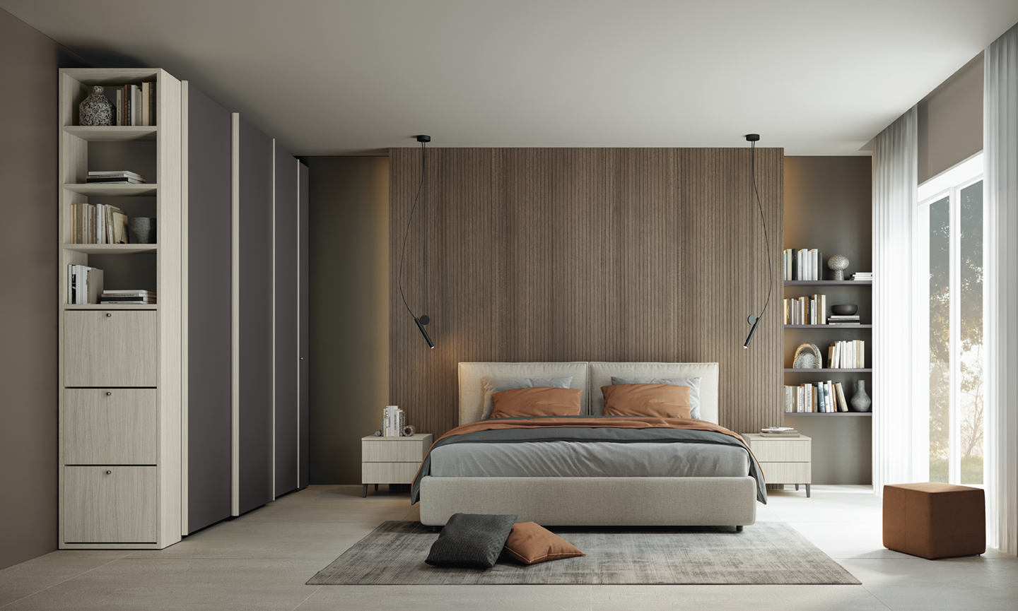 Letto design imbottito moderno go letto twin vo gio a001 p112 113