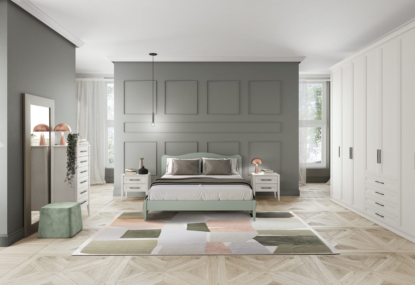 Letto design testata pannello moderno ar mno letto gabry p156