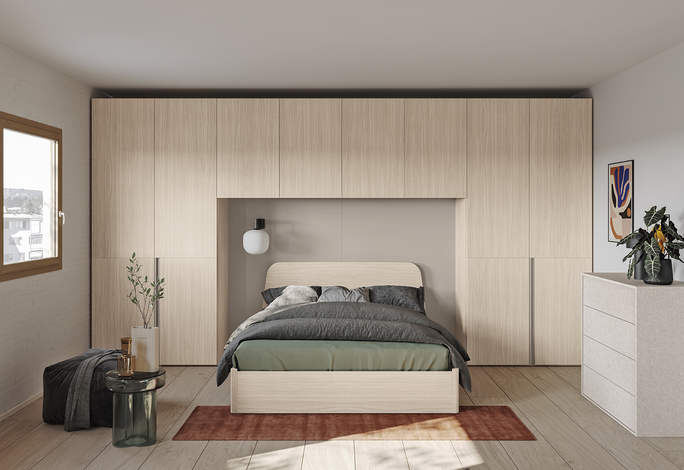 Letto design testata pannello moderno go letto virgo go n30 p216 217