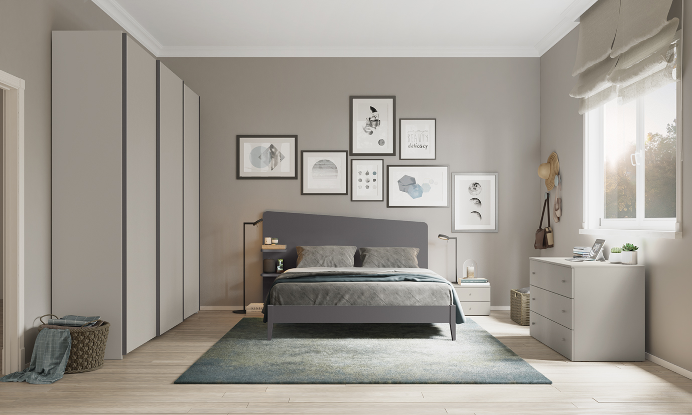 Letto design testata pannello moderno go letto edge plus vo not m018 p90 91