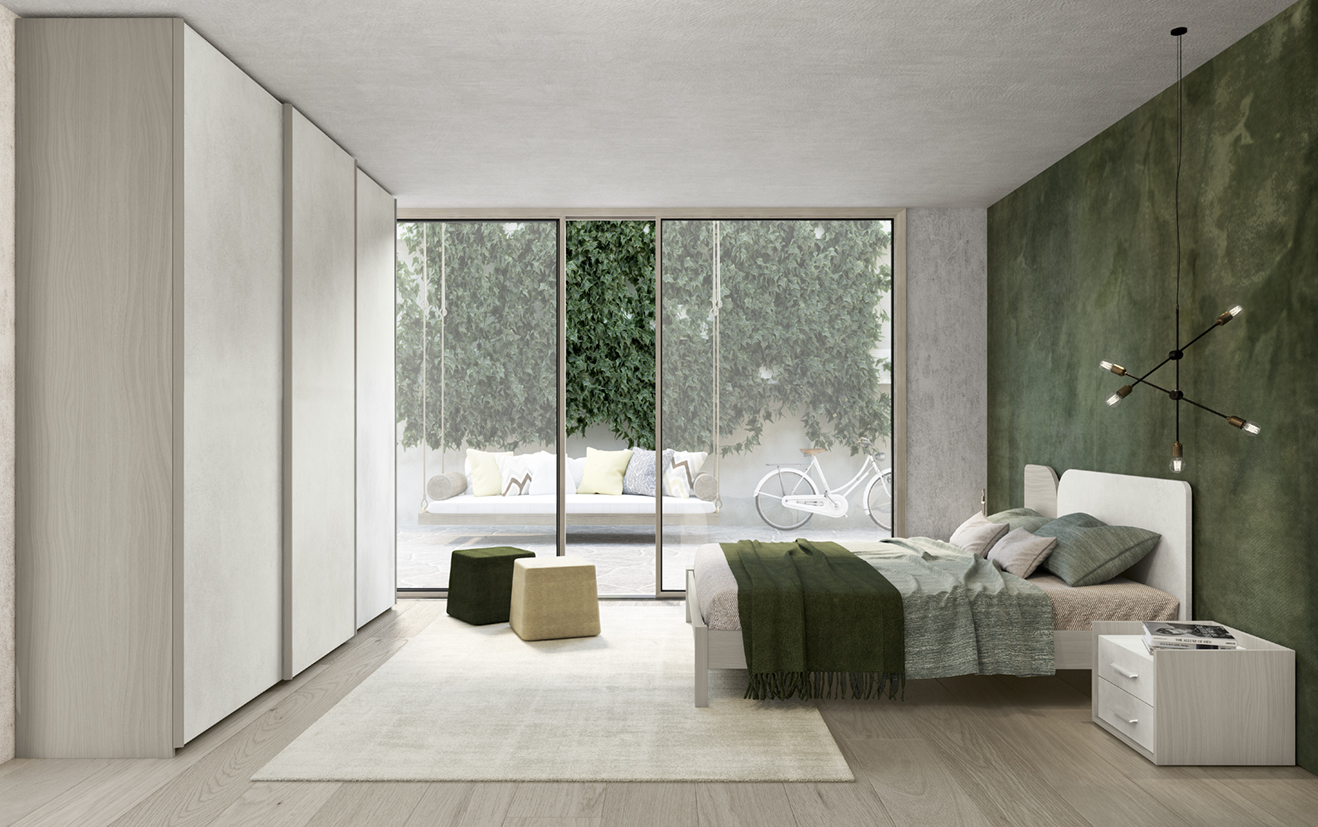 Letto design testata pannello moderno go letto tulip vo not m019 p94 95