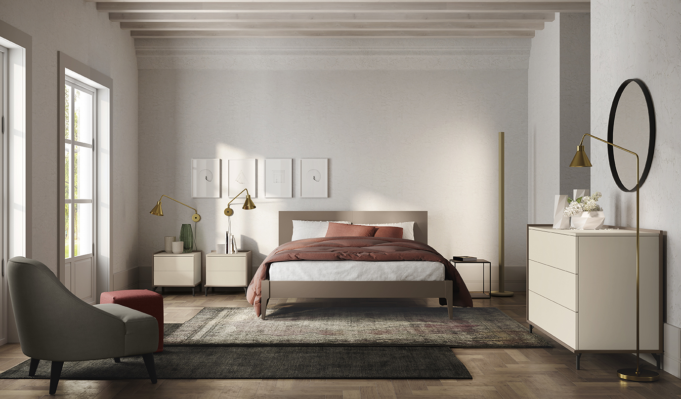 Letto design testata pannello moderno letto mushy go n24 p170 171