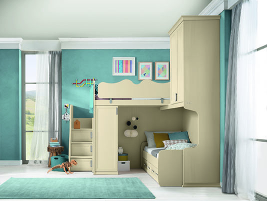 Letto soppalco design classico camere kids letto morfeo ar nme ac025 p181