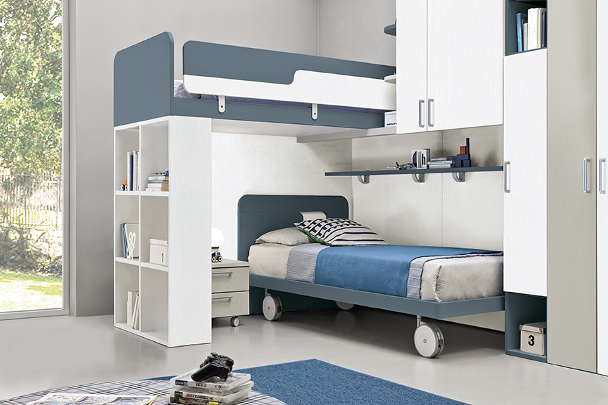 Letto soppalco design moderni camere golf kids letto creek go k52 p360 361