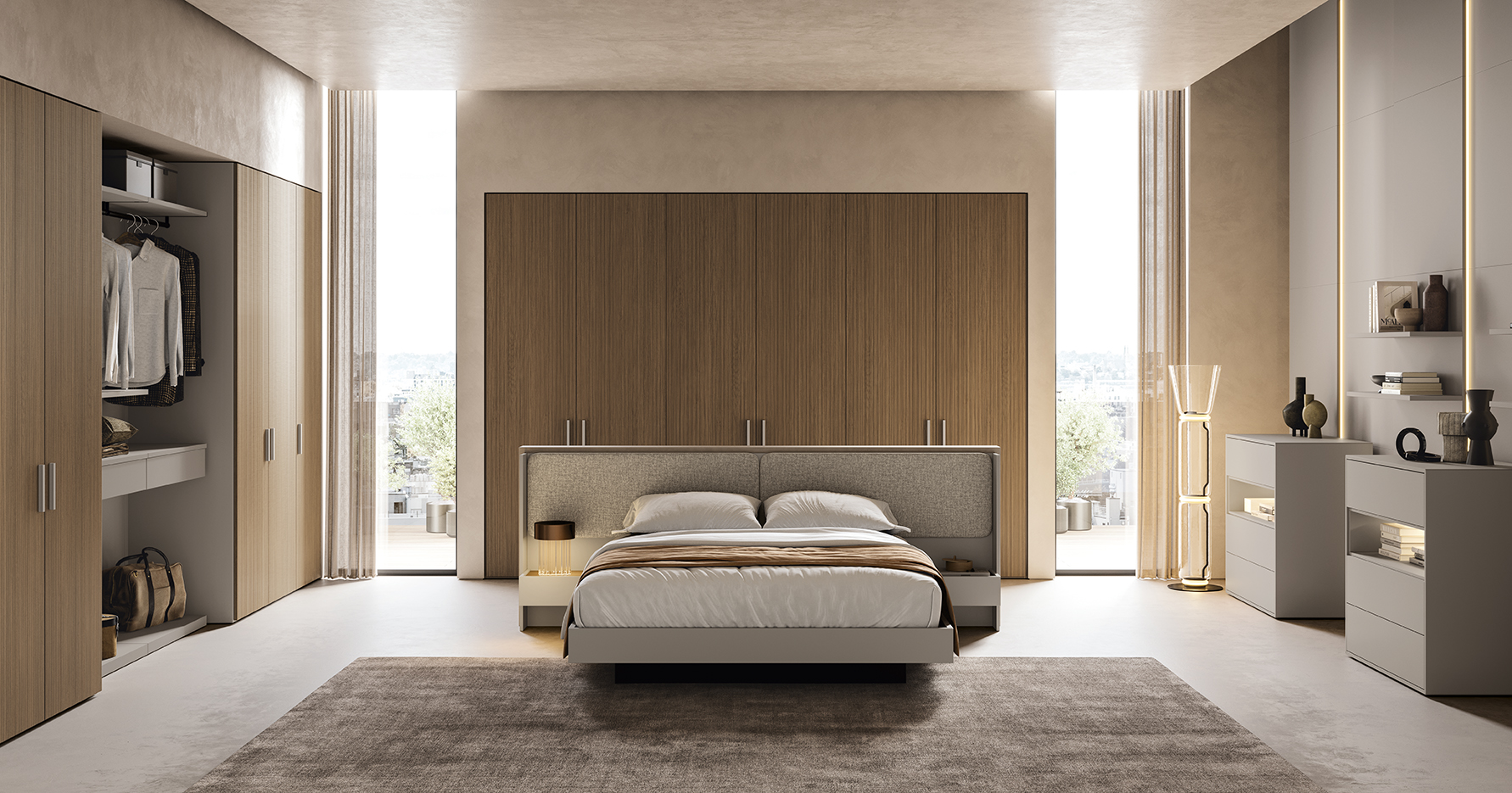 Letto design testata pannello moderno LETTO ELIOS ND N105 P52